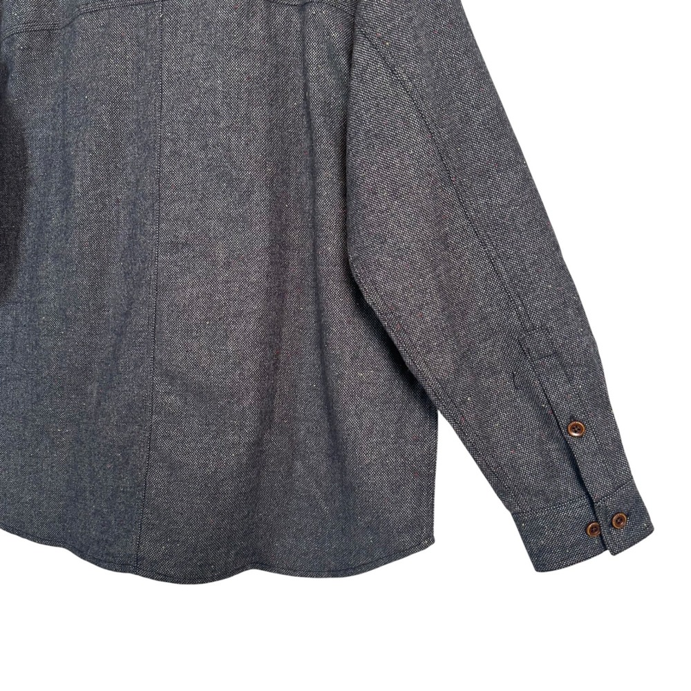 Columbia Sage Butte Long Sleeve Shirt Jacket Shacket Mens XXL Blue Confetti Wool - Picture 11 of 12